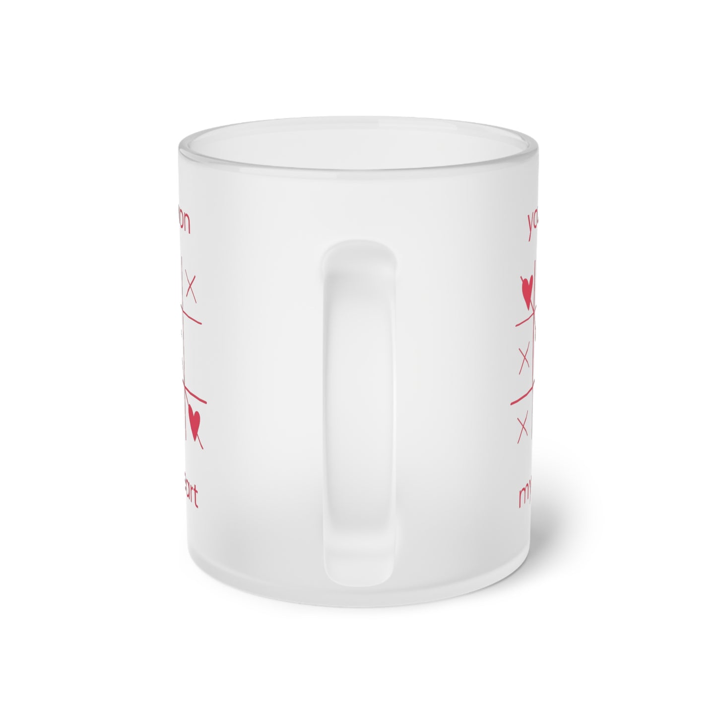 You Won My Heart Frosted Glass Mug