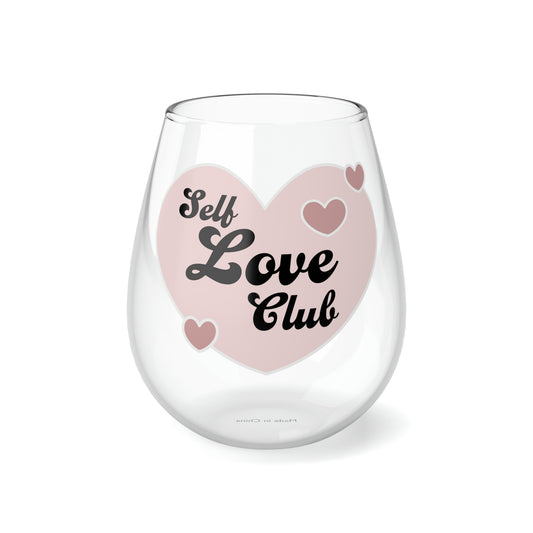 Self Love Club…Stemless Wine Glass, 11.75oz