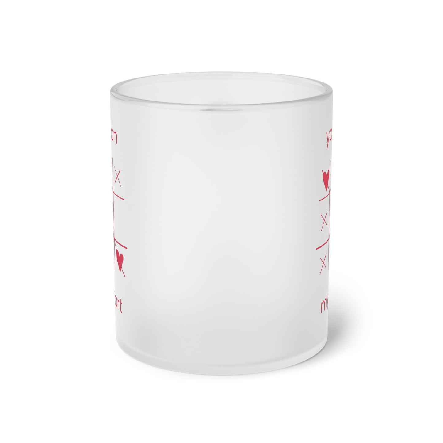 You Won My Heart Frosted Glass Mug